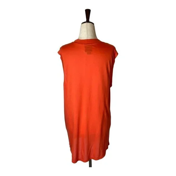 Ivy Park Orange And White Modal Crew Neck Sleeveless Tank Top Size S - Picture 3 of 12